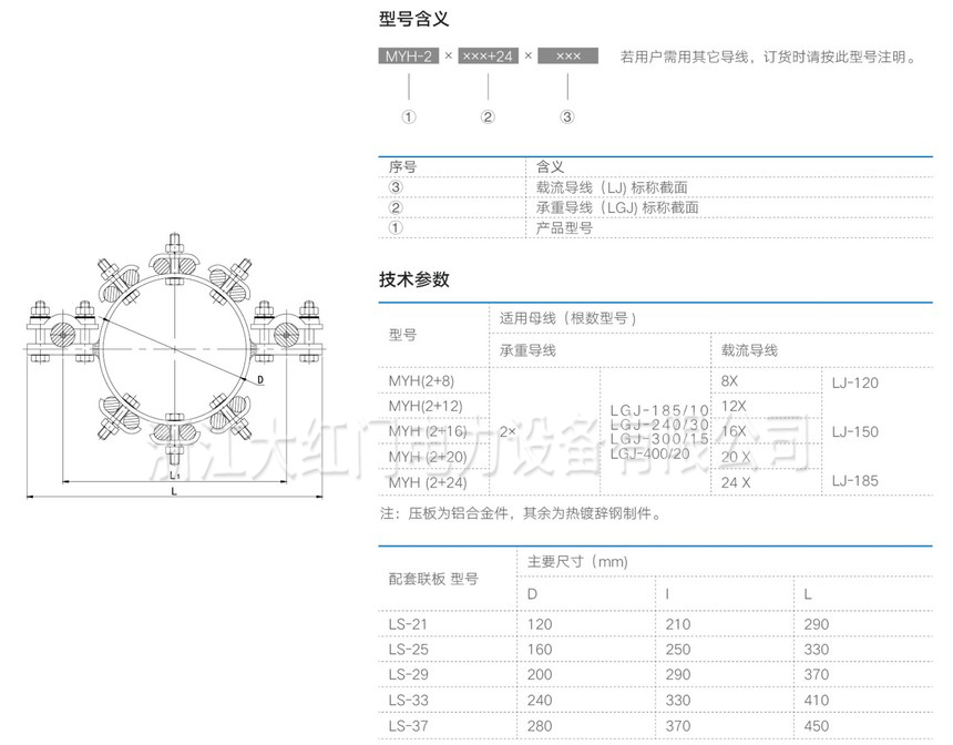 MYH型軟母線組合圓環(huán)
